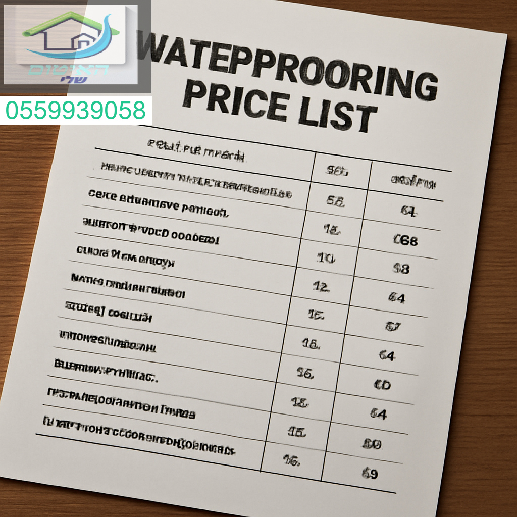 מחירון איטום מקצועי ומעודכן לשנה הנוכחית כולל כל סוגי השירותים באיכות גבוהה ובאמינות מלאה