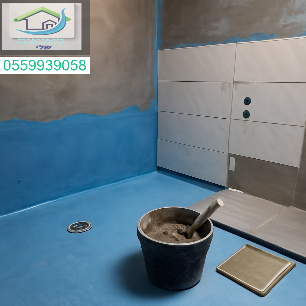 איטום מקצועי לחדר רחצה ברמת גימור גבוהה כהכנה מושלמת לפני ריצוף