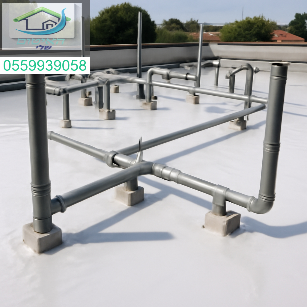איטום גג מקצועי ברמת גימור גבוהה סביב צנרות ומעקות תוך שמירה על אסתטיקה ובידוד מושלם