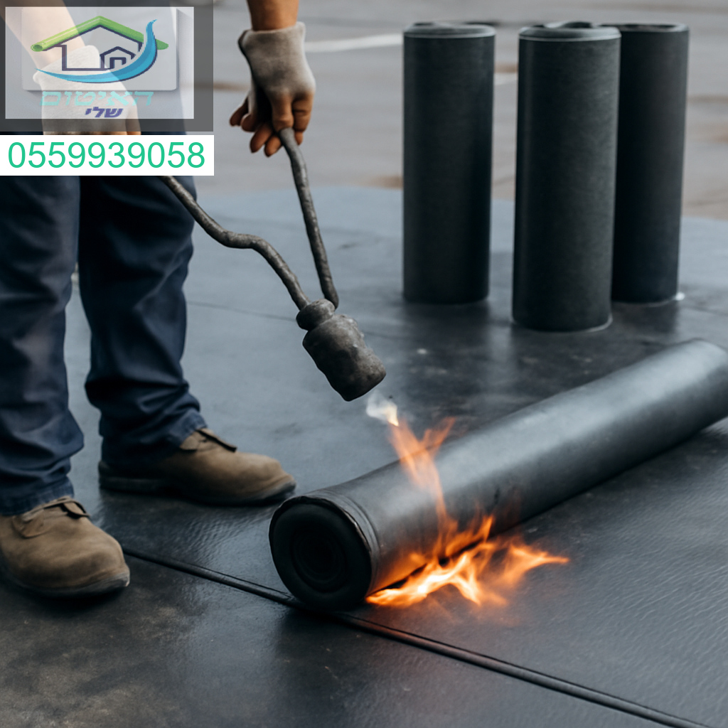 תהליך איטום מקצועי עם יריעות ביטומניות בעובי 5 מ״מ לביצוע מושלם ועמידות מקסימלית