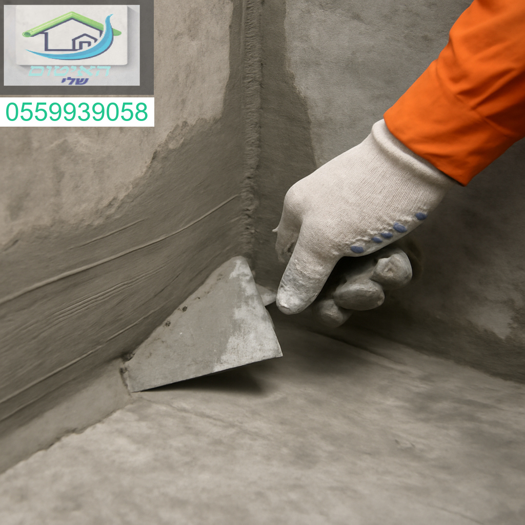 איטום צמנטי קריסטלי בעבודת גימור מוקפדת לאיטום שלילי איכותי ועמיד לאורך שנים