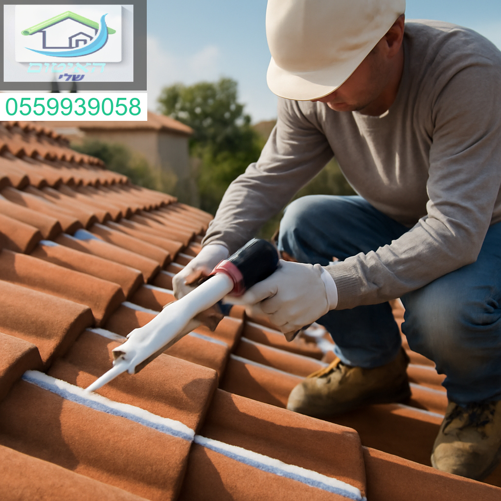 איטום מקצועי לגג רעפים בצורן קדימה עם גימור מדויק ותוצאה שמחזיקה לאורך זמן