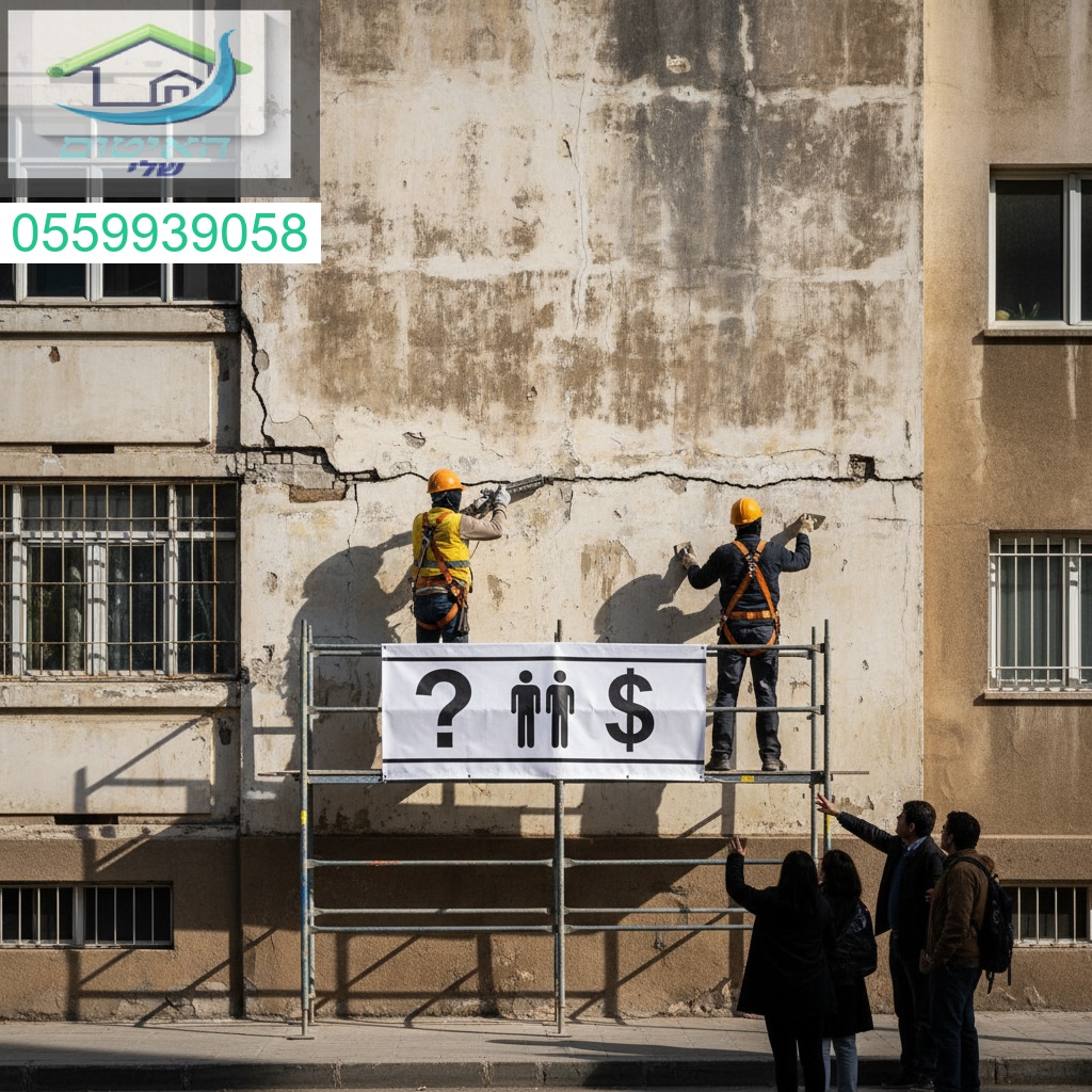 שיקום ואיטום סדקים בקירות החיצוניים בבניין משותף זו לא שאלה של אם אלא של איך ולמי זה עולה
