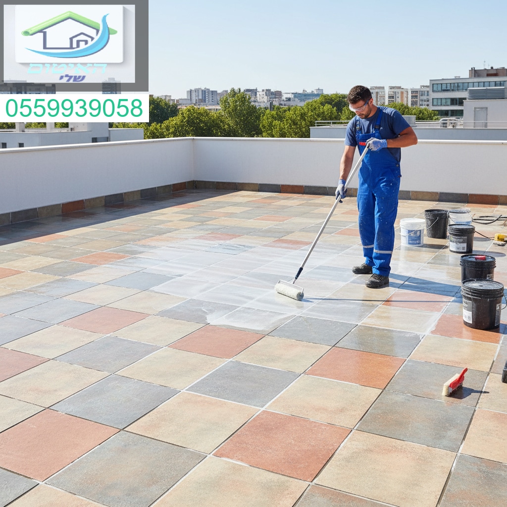 איטום מקצועי לגג מרוצף ללא פירוק לשמירה על אסתטיקה ואטימות מושלמת