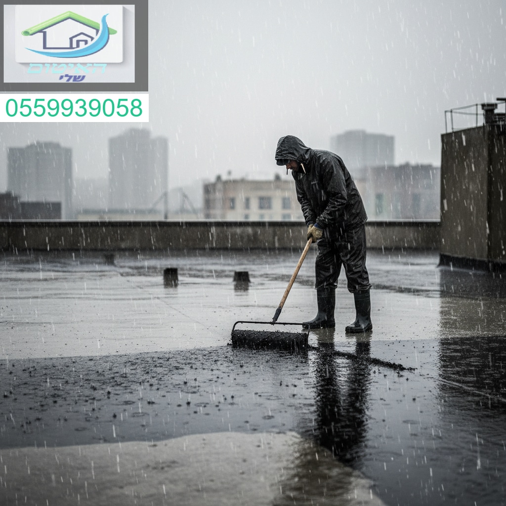 איטום מקצועי שמתבצע גם בתנאי גשם קשים ללא פשרות באיכות ובביצוע