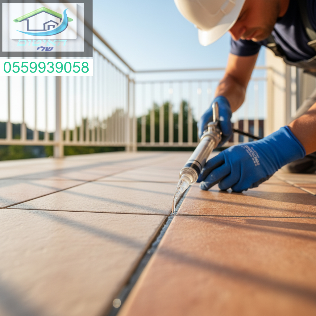 איטום מרפסת שמש בהזרקה בטכנולוגיה מתקדמת ללא הרמת מרצפות לביצוע מהיר מדויק ואיכותי