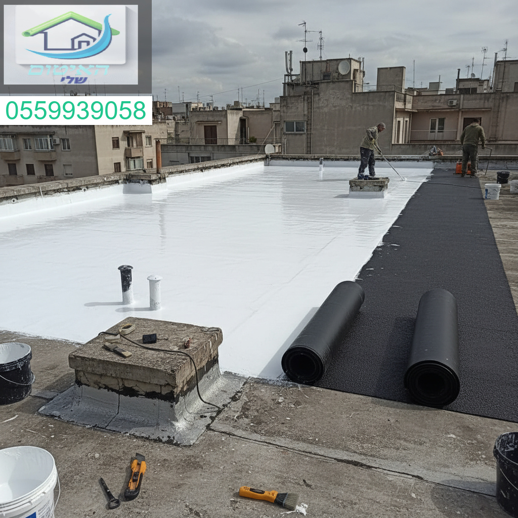 עבודת איטום מקצועית עם משחה אקרילית מציגה פתרון אידיאלי לגגות בהם נדרשת גמישות גבוהה והתאמה מושלמת לתנאי שטח מורכבים