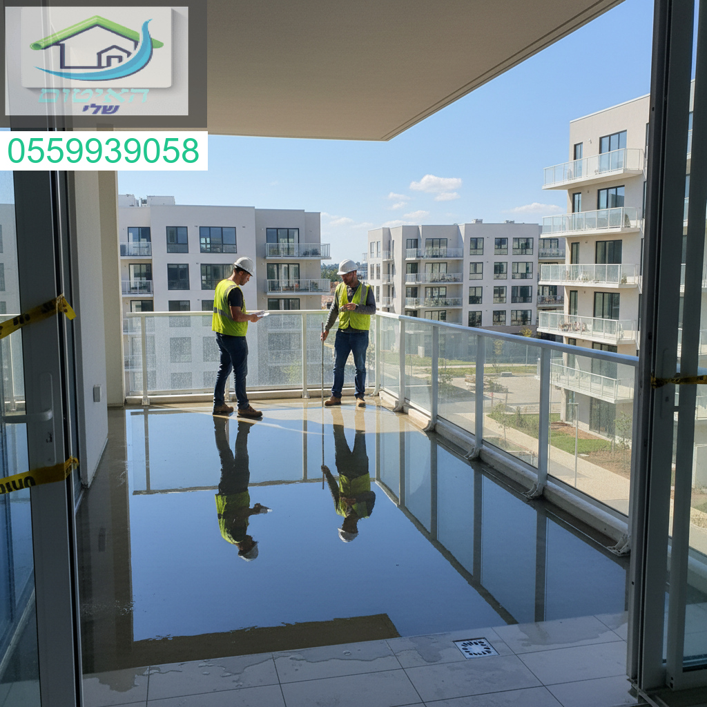 בדיקת הצפה מקצועית למרפסת מבטיחה שקט נפשי לפני קניית דירה חדשה מקבלן