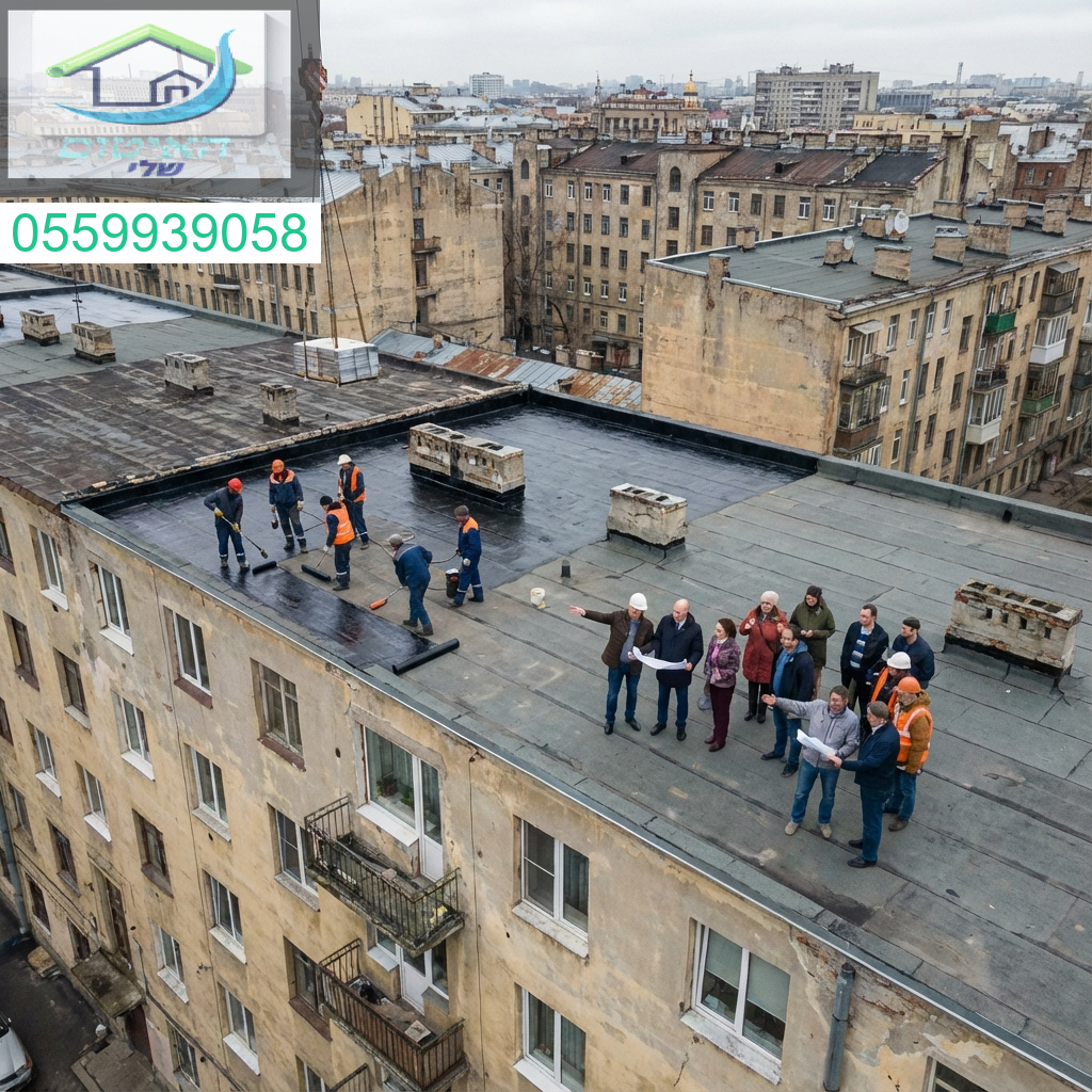 איטום גגות משותפים מומחיות מקצועית לטיפול יסודי באחריות ועלויות עם שקט נפשי לכל הדיירים