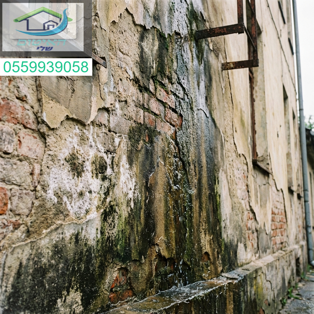 קירות ספוגים רטיבות לאחר גשם סימן מובהק לנזק הדורש מענה מקצועי מיידי ואיכותי.