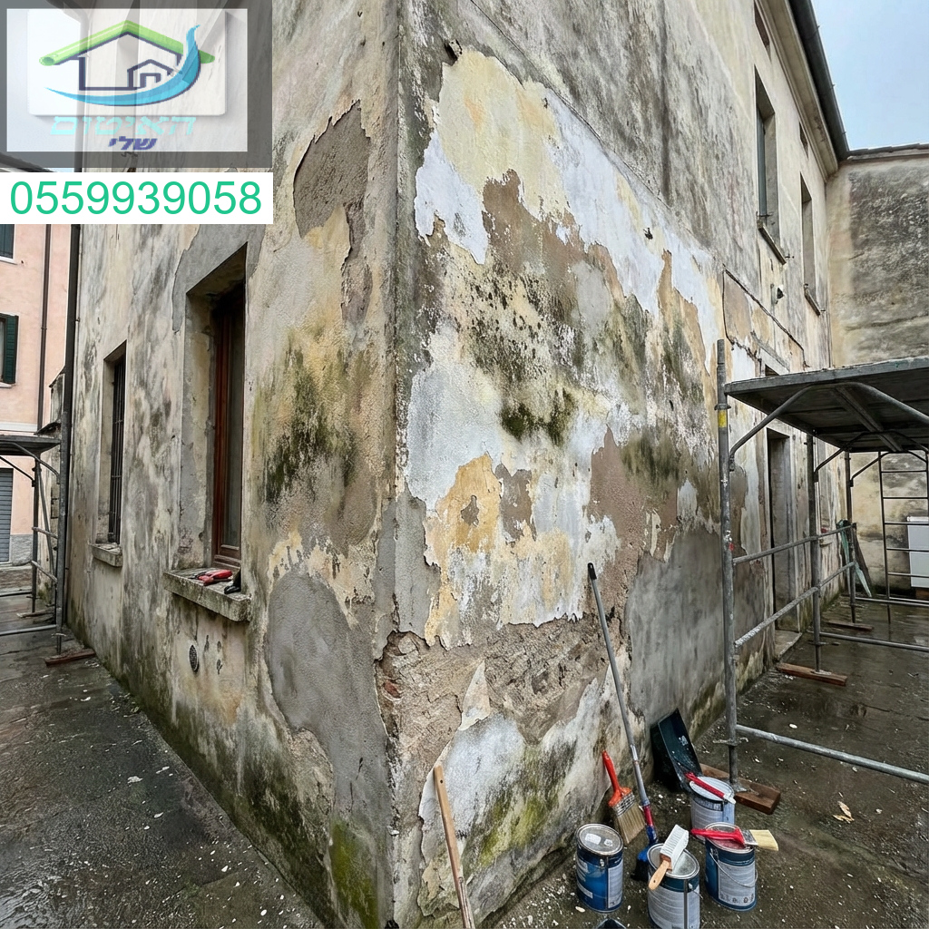 רטיבות בקירות היא נזק מבני איטום יסודי הוא הפתרון היחיד לא כיסוי צבע זמני