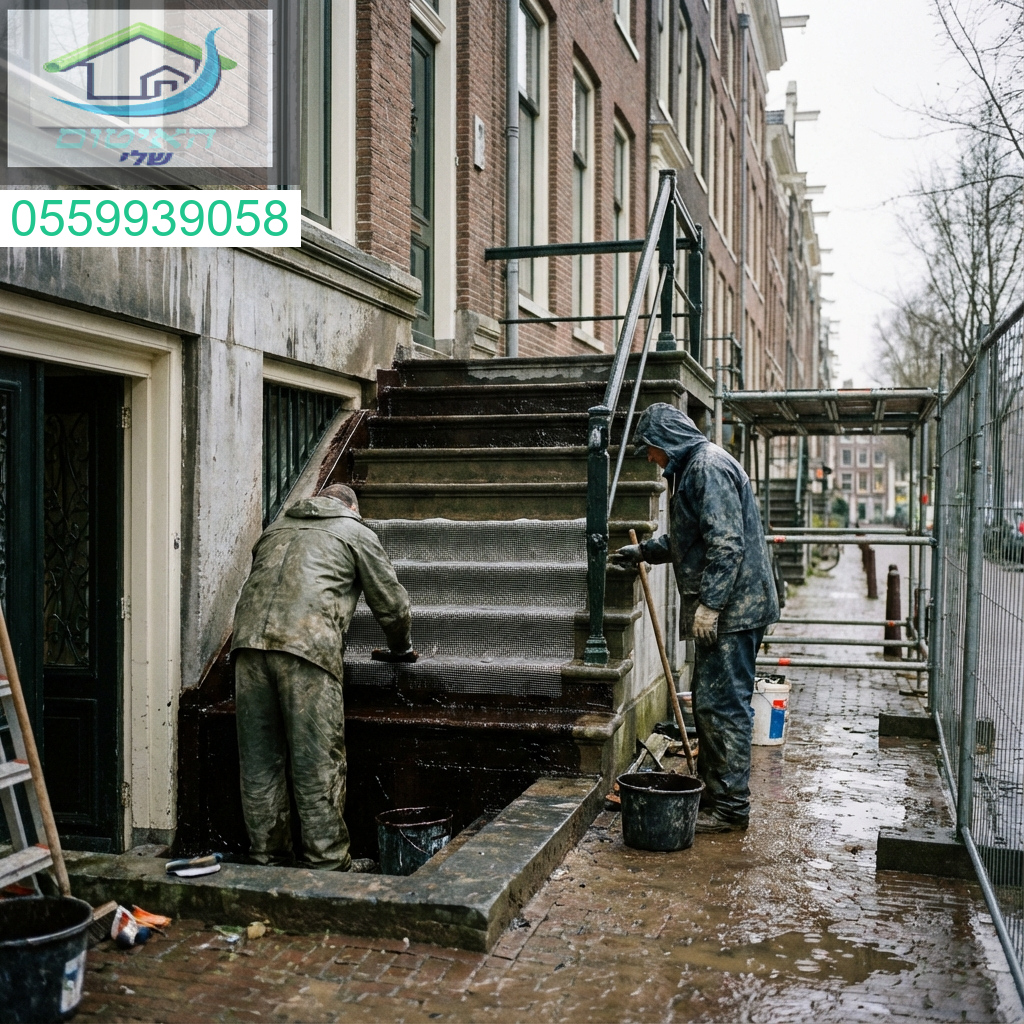 איטום מדרגות חיצוניות מקצועי נגד רטיבות פתרון עמיד ואסתטי לשנים של שקט.