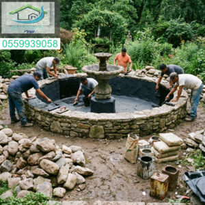 איטום מזרקות ובריכות נוי ברמת גימור מושלמת לעמידות מרבית.