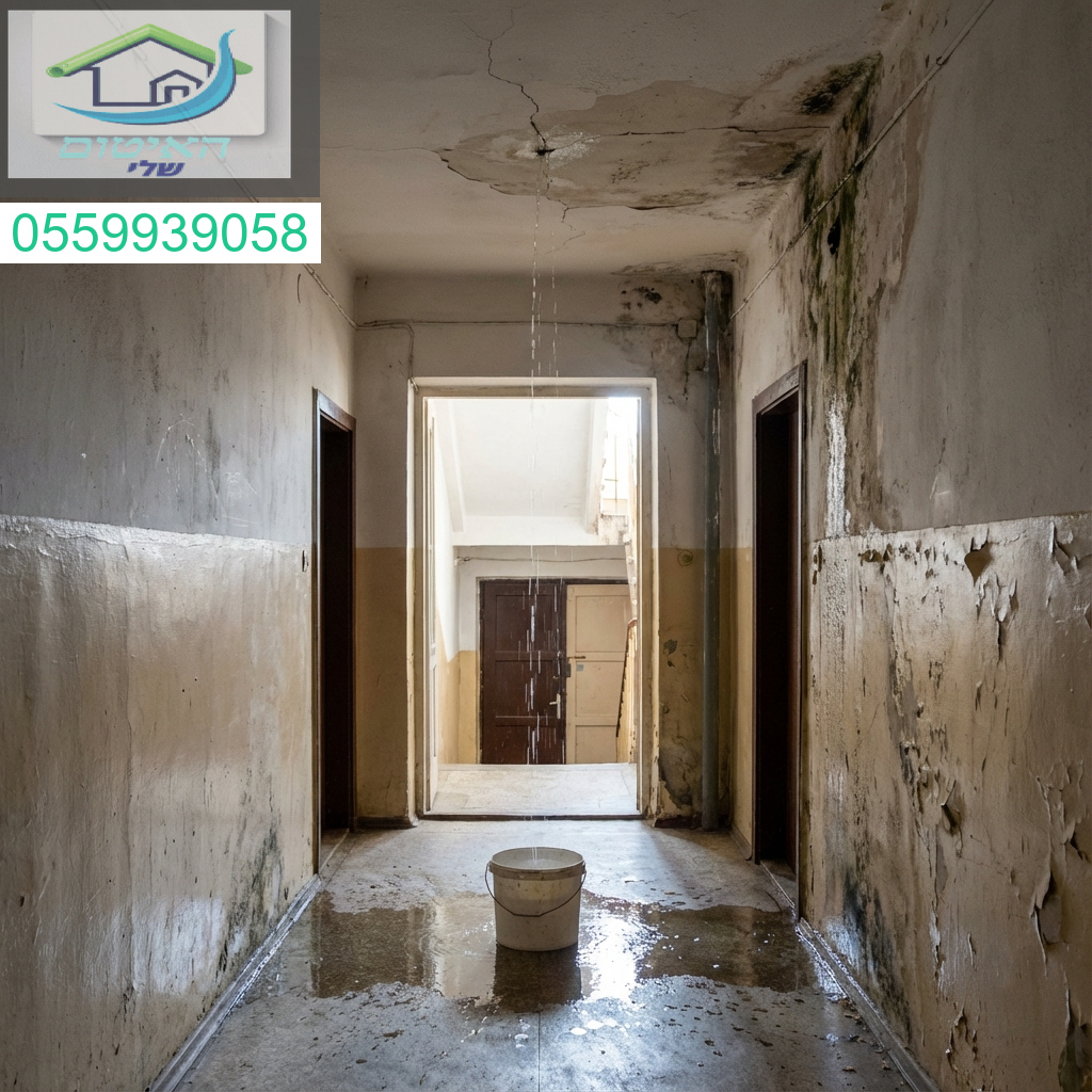 נזילה מהגג בבניין משותף דורשת מומחים. פתרון איכותי לכל נזקי רטיבות ועובש.