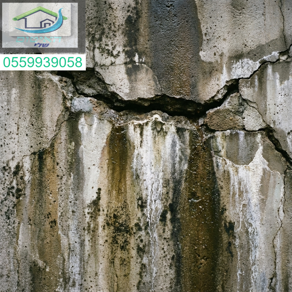 סדקים וסימני רטיבות בקירות הם אינדיקציה ברורה לכשל איטום חמור הדורש פתרון מקצועי.