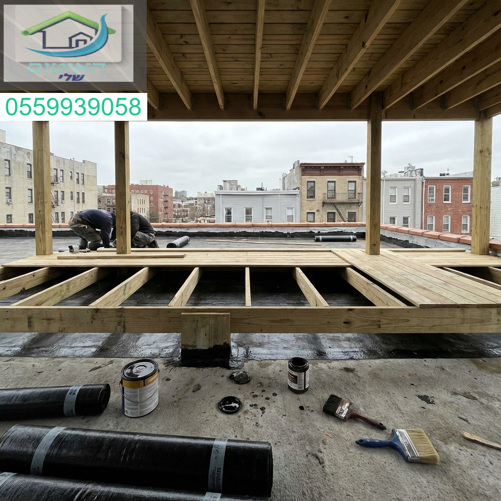 איטום גגות ומרפסות מתחת לדק עץ פתרון מקצועי המבטיח עמידות ושקט לאורך שנים