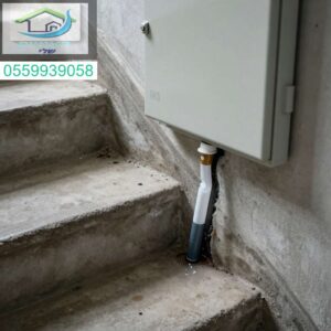 איטום מקצועי לנזילות מסוכנות מארונות חשמל במדרגות למניעת נזקי מים והתחשמלות